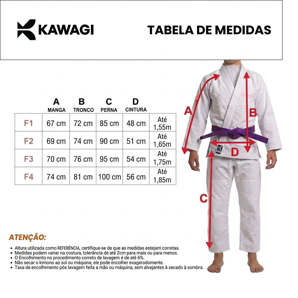 Kimono Feminino BJJ Kawagi Branco - DELARIVA