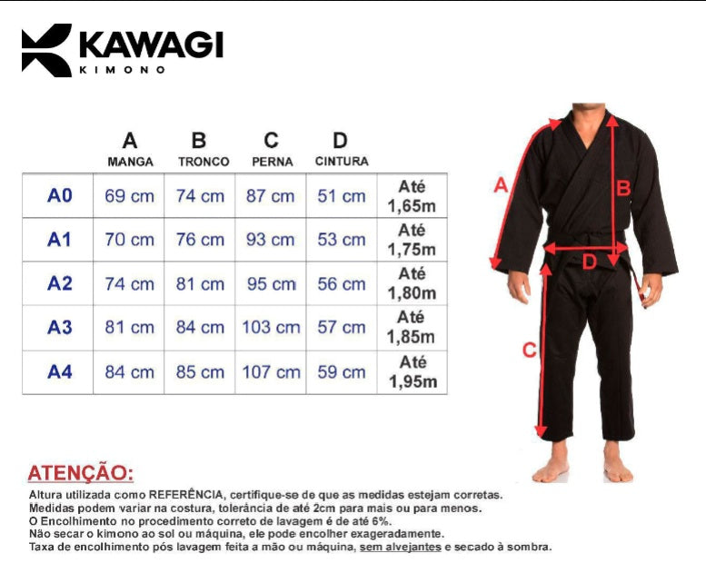 Kimono BJJ Kawagi - Azul Adulto - Delariva